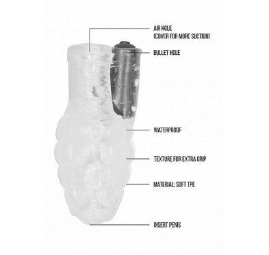 No.22 - Stroker - with vibrating bullet - Translucent